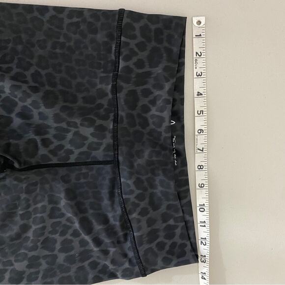 Vie Active Black Gray Leopard Animal Print Full-length Leggings Pants XS - Picture 6 of 8
